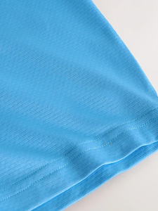 Shorts en polyester tricoté décontractés pour homme, couleur unie, taille élastique, séchage rapide, bleu clair - Product Image 5