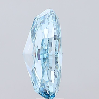 Diamante suelto CVD ovalado elegante, azul intenso, certificado por IGI, claridad VS1, corte excelente, para la fabricación de joyas, diamante cultivado en laboratorio.
