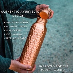 Botella de Cobre para Beber con Diseño Único y Temática Impresa, a Prueba de Fugas, de Alta Calidad para el Hogar y la Oficina, Ecológica - Product Image 6