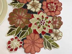 Camino de Mesa al por Mayor Hecho a Mano con Cuentas, Camino de Mesa Floral de Primavera de 13x36 Pulgadas Multicolor para Decoración del Hogar, Joyería de Moda para Ella por msr - Product Image 4