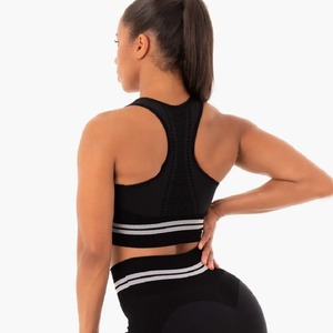 Sujetador Deportivo Personalizado con Logotipo para Mujer, Espalda Cruzada, Ligero, Soporte Medio, Transpirable, Ecológico, Sin Costuras, Color Sólido, Talla Grande - Product Image 3