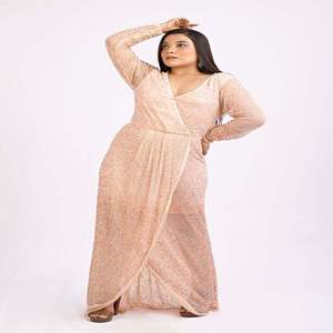 Vestido de noche largo de diseñador para mujer |   Vestido de Lujo con Cuentas |   Vestido Formal Elegante con Escote Corazón para Gala |   Eventos de Bodas y Fiestas - Product Image 3