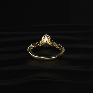 Anillo de Diamantes de Corte Ovalado de 1 Quilate de Primera Calidad con Piedras Laterales Marquise, Elegante Anillo de Compromiso, Joyería Clásica de Boda para Mujer - Product Image 5