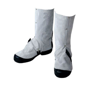 Protection de jambes de soudeur en cuir de vachette pleine fleur sur mesure, résistante au feu et imperméable, certifiée CE, 500-1000°C - Product Image 1