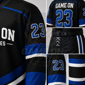 Wholesale Rate Manufacturer Custom Team Apparel Sublimated Performance Wear Breathable Fabric Modern Ice Hockey Uniform Sets - Product Image 6