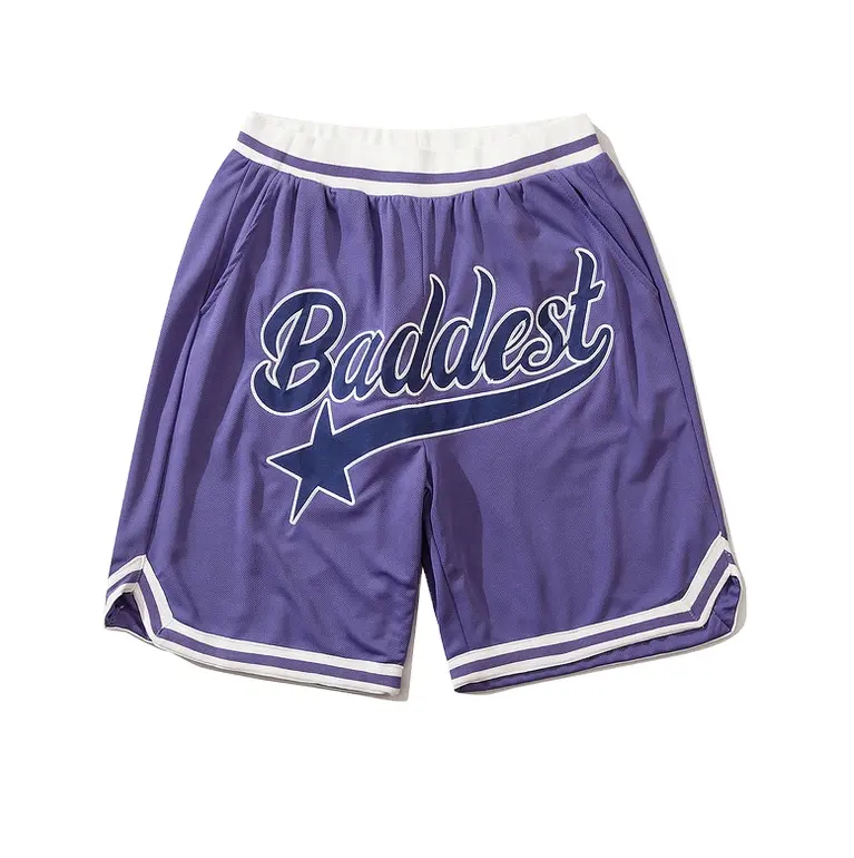 Cheap price summer OEM custom logo polyester 5 inch mesh shorts blank sport basketball Athletic short for mens with pockets