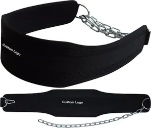 Cinturón de Neopreno Personalizado para Gimnasio, Resistente, Ecológico, con Cadena de Acero para Levantamiento de Pesas y Entrenamiento de Dips - Product Image 6