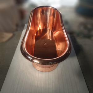 Bañera de Cobre Hecha a Mano, Bañera Independiente de Lujo para Baño Moderno - Product Image 3
