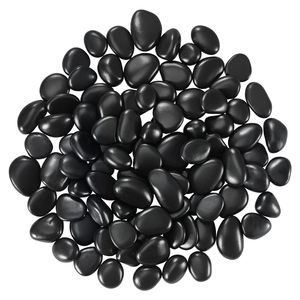 Ciottoli Neri Lisci e Lucidi da 1-2 Pollici, 15 Libbre, per Decorazione Giardino, Paesaggistica e Pavimentazione - Product Image 1