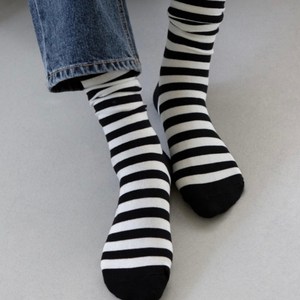 BNSB Sports Custom Design Striped Crew <b>Socks</b> Men's Cotton Knitted Breathable Daily Wear Autumn Regular Style - Product Image 5