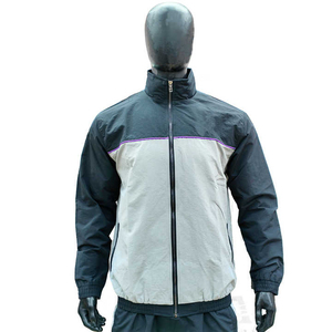 Conjunto Deportivo Unisex de 2 Piezas, Cortavientos, Bloques de Color, Cierre de Cremallera, Tejido de Poliéster Transpirable, Ajuste Regular para Todas las Temporadas - Product Image 4
