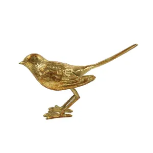 Handmade Brass Bird Sculpture <b>Figure</b> Traditional Animal Decor for Tabletop Living Room Display - Product Image 4