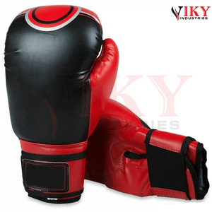 Guantes de Boxeo de Piel Sintética Premium de Doble Tono Rojo y Negro, con Protección de Espuma Multicapa, Nueva Tendencia, Duraderos, Marca Privada - Product Image 3
