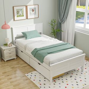 Struttura letto singolo con cassetti contenitore per spazi ridotti, include mobili resistenti ed eleganti - Product Image 3