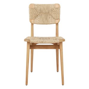 Chaise de salle à manger en teck massif de qualité supérieure, chaise en bois naturel avec rotin synthétique pour restaurant, hôtel et mobilier de maison - Product Image 2