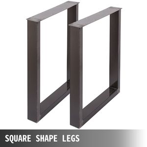 Set di 2 Gambe per Tavolo in Metallo Resistenti, Altezza 28FT, Larghezza 23FT, Sezione Quadrata 3.1'', per Tavoli da Pranzo - Product Image 4