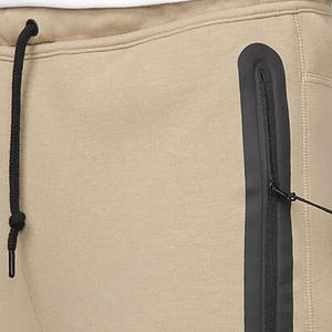 Pantalon Harem en molleton beige pour femme, taille mi-haute, cordon de serrage, élastique, longueur genou, coupe ajustée, couleur unie, en coton tricoté, pour l'hiver - Product Image 4