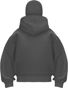 Clush Sports Thick Fleece 100% Cotton Balaclava Zip Hoodie Winter Face Cover <b>Jacket</b> Unisex Style OEM Custom Embroidery Pocket - Product Image 4