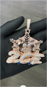 Colgante Personalizado Estilo Trap House con Incrustaciones de Moissanita VVS Bicolor, Cadena de Moissanita, Tendencia, Superventas, Hip Hop, Bling, Lujo, Pieza Destacada, OEM - Product Image 4