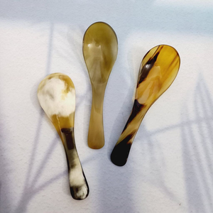 Cuillère de cuisine et à café en corne de buffle/vache 100% naturelle, polie miroir, de haute qualité, artisanale, classique indienne, écologique, pour les fêtes - Product Image 2