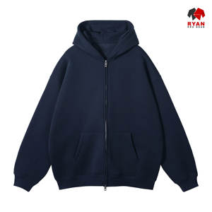 Sweat à capuche pour homme Ryan Pro Gear avec logo personnalisé sur le devant, fermeture éclair, respirant, coupe régulière, hiver, design ODM OEM - Product Image 3