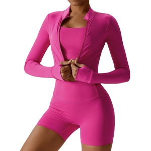 Conjunto de Shorts de Cintura Alta con Lavado Ácido y Leggings Deportivos para Mujer, Talla Grande, Ropa Deportiva con Logotipo de Patrón Sólido, Sujetador Push-Up 2026 - Product Image 1