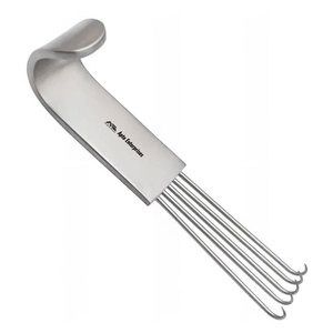 ใบมีดโค้ง ด้ามจับตามหลักสรีรศาสตร์และจับถนัดมือ  เครื่องมือผ่าตัดแบบ Anderson Bear Claw Retractor เกรดศัลยกรรม พร้อมหัวตัดหลายแฉก - Product Image 4