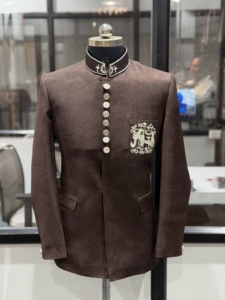 Exclusive Royal Heritage Wedding <b>Prince</b> <b>Coat</b> Luxury Men's Indo Western Sherwani Elephant Embroidery Designer Groom Fit Party - Product Image 6