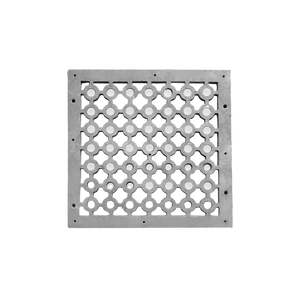 Rejilla de ventilación y drenaje de aluminio y hierro fundido, cuadrada y circular, para inserción en vallas y barandillas de balcón de villas de lujo, de fábrica - Product Image 5