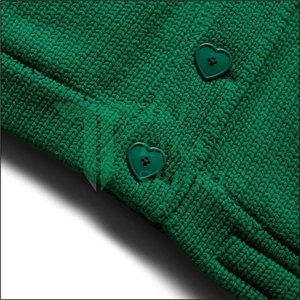 Cárdigan de Punto para Hombre, Cuello en V, Manga Larga, Decoración de Encaje, Patrón de Patchwork, Material de Lana/Nailon, Antipilling, Transpirable - Product Image 3