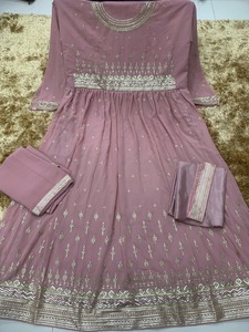 Pink Embroidered Lehenga Choli Women Traditional Floor Length Wedding <b>Dress</b> Indian Pakistani Style Polyester <b>Loose</b> Fit Adult - Product Image 5