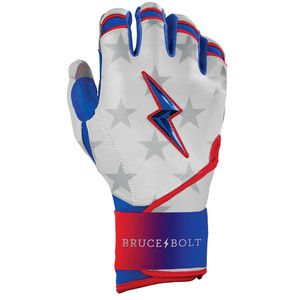 Gants de frappe en cuir Bruce Bolt personnalisables, bleus, rembourrés, en microfibre tricotée, fermeture auto-agrippante, unisexe, adulte, professionnel - Product Image 4