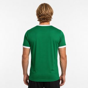 T-shirt vert à manches courtes pour homme, col rond, séchage rapide, polyester, décontracté, avec logo aile imprimé sur le devant, coupe classique - Product Image 3