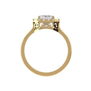 <b>Emerald</b> Cut Lab Grown Diamond <b>Ring</b> 925 Sterling <b>Silver</b> 9K 14K 18K Gold Women's Engagement and Bridal Fine Jewelry - Product Image 3