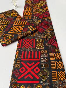 Tissu en coton 100% imprimé africain personnalisé, logo de marque sur mesure, usine textile OEM du Botswana - Product Image 1
