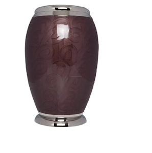 Venta caliente de latón para adultos, urnas de cremación funeraria de Metal, hermoso diseño de rosa, negro con Color tira dorada, proveedor de acabado de Peltre - Product Image 2