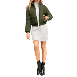 Women's New Style <b>Cropped</b> <b>Puffer</b> Coat, Loose Warm Fashion <b>Jacket</b> for Sleek breathable Elegance <b>Cropped</b> <b>Puffer</b> <b>Jacket</b> for Women - Product Image 3