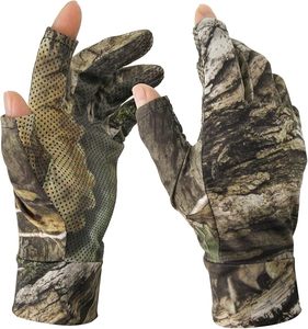 Mens <b>Fingerless</b> <b>Gloves</b> for Hunting Fishing, Lightweight Anti-Slip Camouflage <b>Glove</b> - Product Image 1