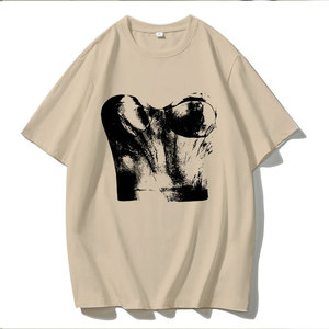 T-shirts pour femmes imprimés personnalisés de couleur unie, coupe classique, 100% coton, anti-rides, respirants, séchage rapide, prix bas - Product Image 2