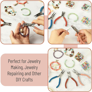 3 Piece Jewelry Making <b>Pliers</b> <b>Set</b> Precision Round Nose Flat Nose Wire Cutter <b>Set</b> Ergonomic Craft Tools for DIY Beadwork - Product Image 3