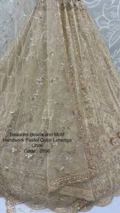 Vestido de Dama de Honor Rosa de Organza Bordada con Escote en V, Top Corto, Mangas Largas, Largo hasta el Suelo, Corte en A, Sujetador Incorporado, Natural - Product Image 6
