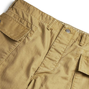 Workwear <b>Men's</b> Cargo Pants <b>Herringbone</b> Twill Vintage Button Fly Multi Pocket Drawstring Hem Streetwear Premium Custom OEM Option - Product Image 4