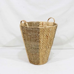 Panier à linge et organiseur de jouets en jacinthe d'eau et jonc de mer écologiques avec poignées pour l'organisation de la maison - Product Image 5