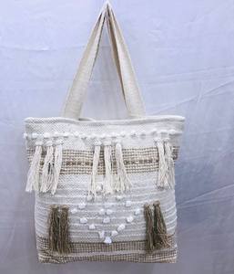 กระเป๋าโท้ทผ้าฝ้าย Dari ดีไซน์เก๋ไก๋ เป็นมิตรกับสิ่งแวดล้อม ทำมืออย่างมีสไตล์ ใช้ซ้ำได้ เหมาะสำหรับไปทะเล ดีไซน์วินเทจ แฟชั่นเรียบหรู - Product Image 3