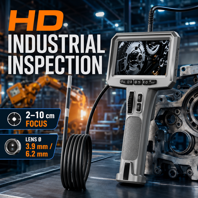 Portable Industrial Borescope Camera 3.9mm Articulating Endoscope Inspection Tool Type-C for Engine Diagnostic Work Service