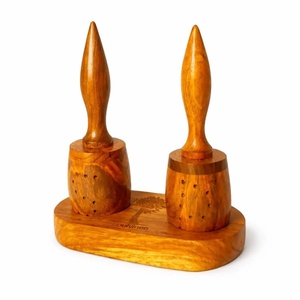 Juego de Molinillos de Sal y Pimienta de Madera de Acacia Marca HANDSHAKE, Manuales, Elegantes, de 8 Pulgadas, con Capacidad de 60 ml - Product Image 2