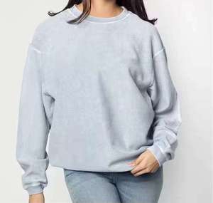 Vente en gros de t-shirts personnalisés avec logo, vierges, délavés à l'acide, de haute qualité, en coton, à col ras du cou cordonné, avec étiquette, pour impression sérigraphique - Product Image 6