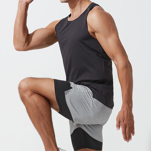 Wholesale Gym Vest <b>Mens</b> Sportswear 100% Polyester Sleeveless Athletic <b>Singlet</b> Workout Fitness Bodybuilding Tank Top - Product Image 6