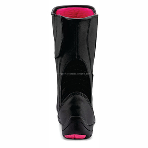 Bottes de moto en cuir microfibre imperméables et respirantes de haute qualité, personnalisables, avec embout en acier et fermeture auto-agrippante - Product Image 4