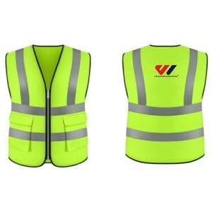 Gilet de sécurité réfléchissant haute visibilité de qualité supérieure avec fermeture éclair avant style verrouillage, bande réfléchissante argentée, polyester OEKO-TEX - Product Image 5